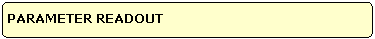 PARAMETER READOUT